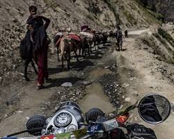 Narrow section of the Pangi road